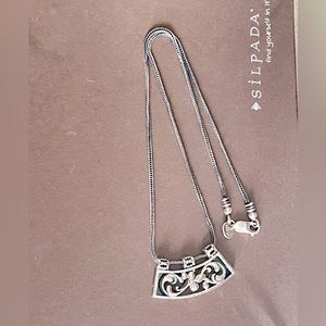Vintage Silpada Sterling Silver filigree pendant Necklace/N1472
